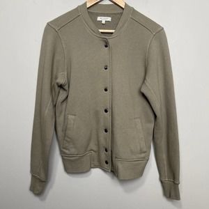 Mile(s) by Madewell Khaki cotton bomber style jacket Womens Sz XS